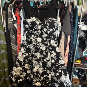 Chi Chi London Monochrome Floral Mini Dress